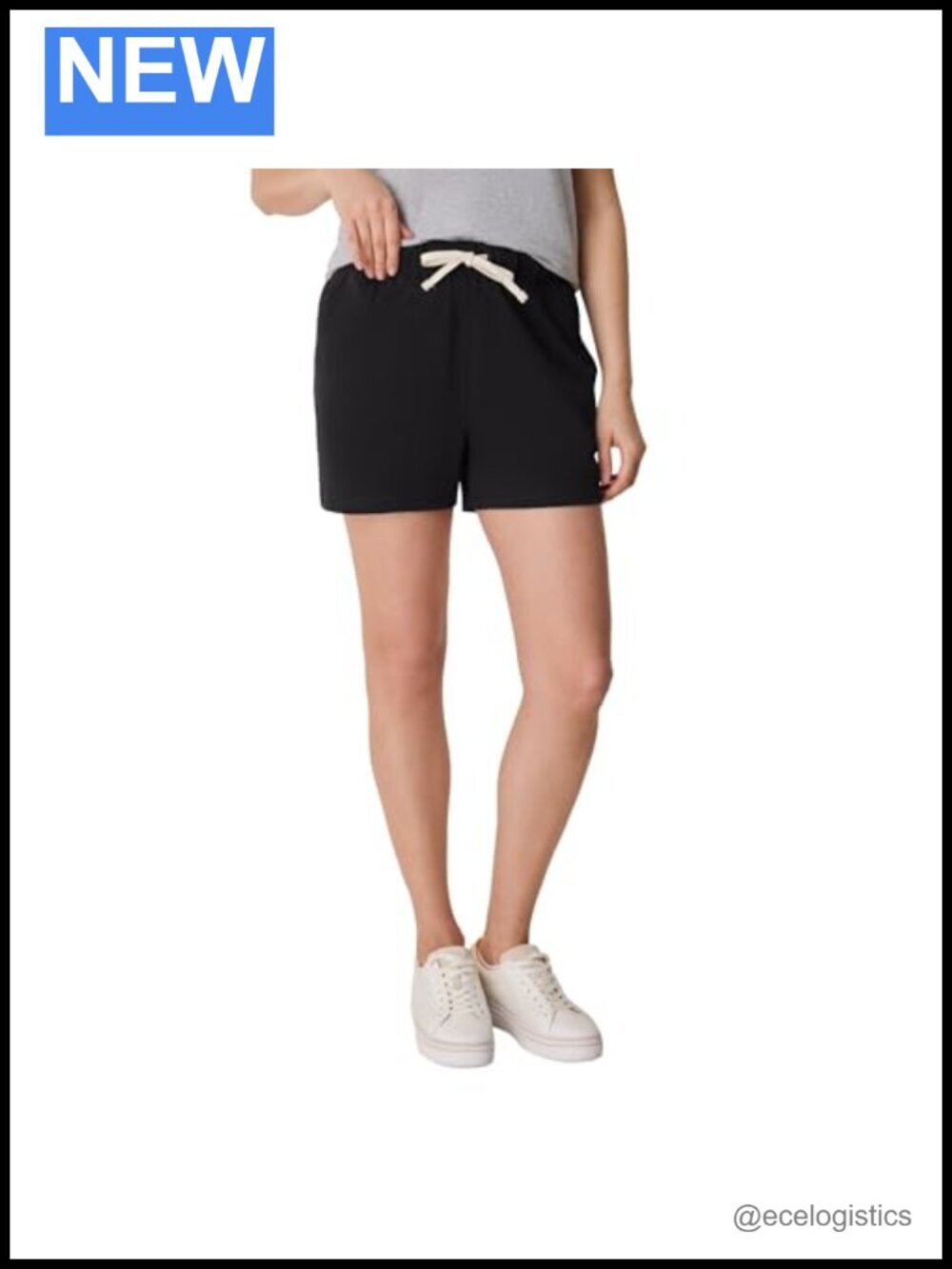 Women's Cotton Drawstring Shorts with Pockets, Lightweight Active Shorts